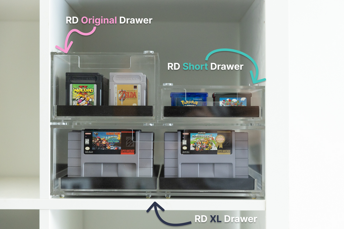 RD Short Retro Drawer - Stackable Modular Display Storage